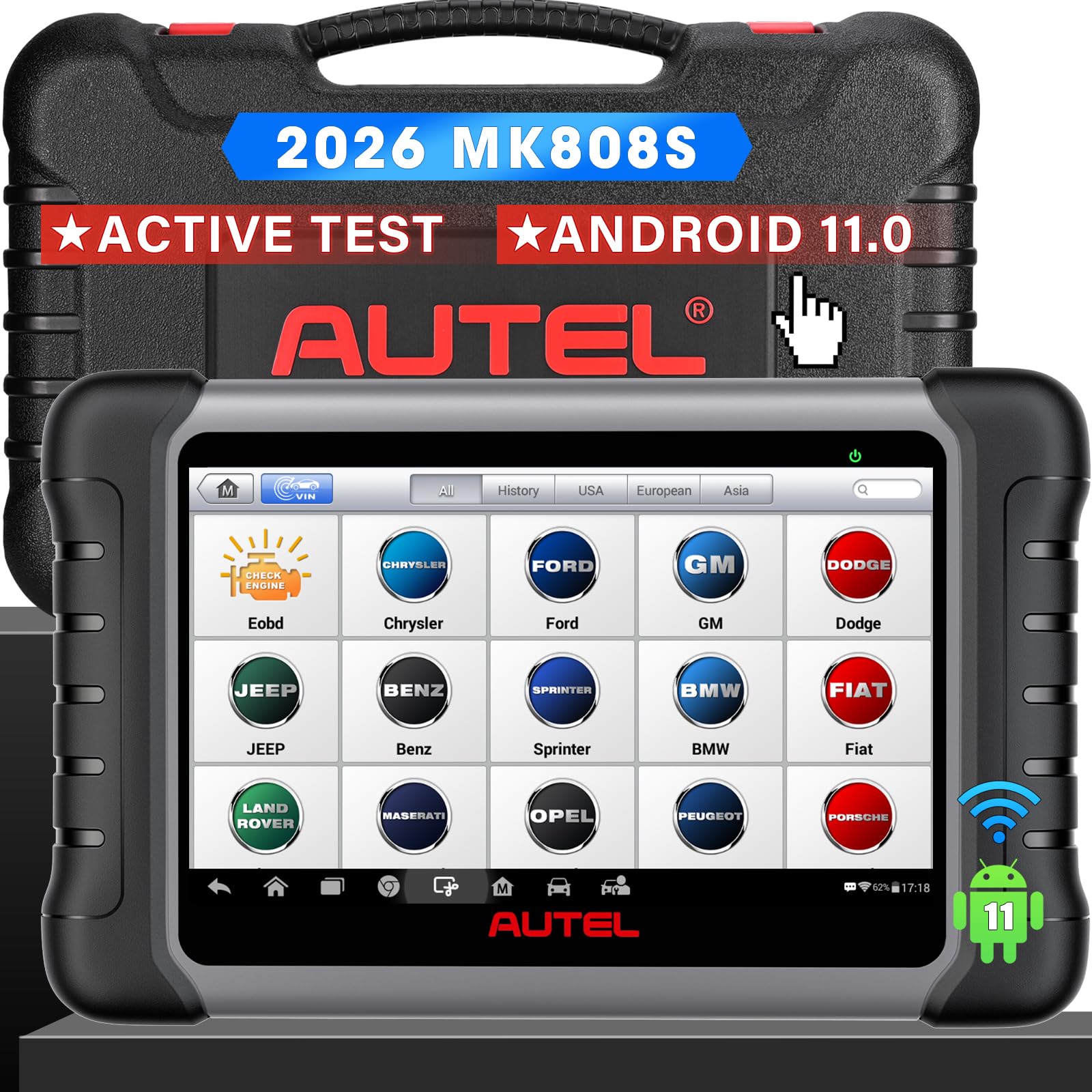 Autel MK808S front view for quick vehicle checks.