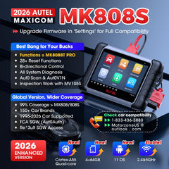 Autel MK808S screen display shows live data for real-time monitoring.