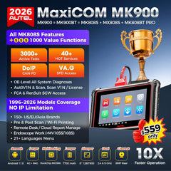 MK900 8-inch display showcases intuitive UI for faster vehicle diagnostics.