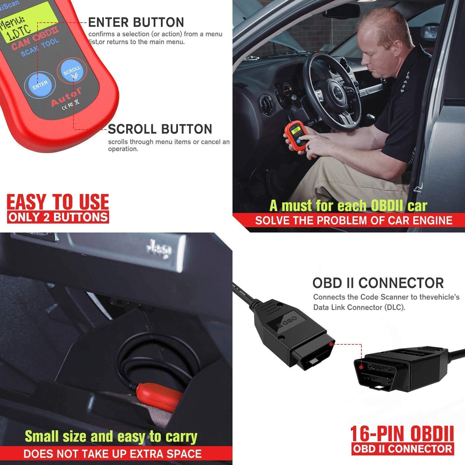 Autel MS300 smog-readiness status supports emission testing.