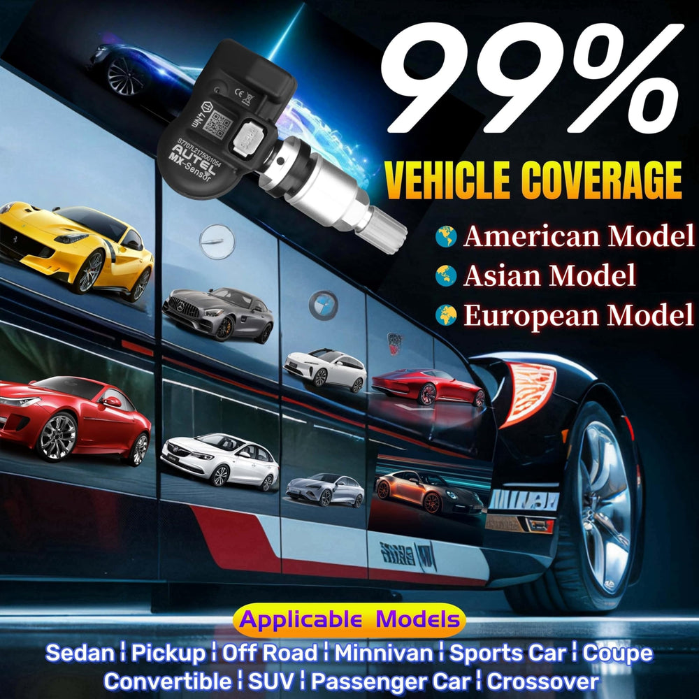 Autel MX-Sensor 315/433MHz compatibility supports universal vehicle coverage.