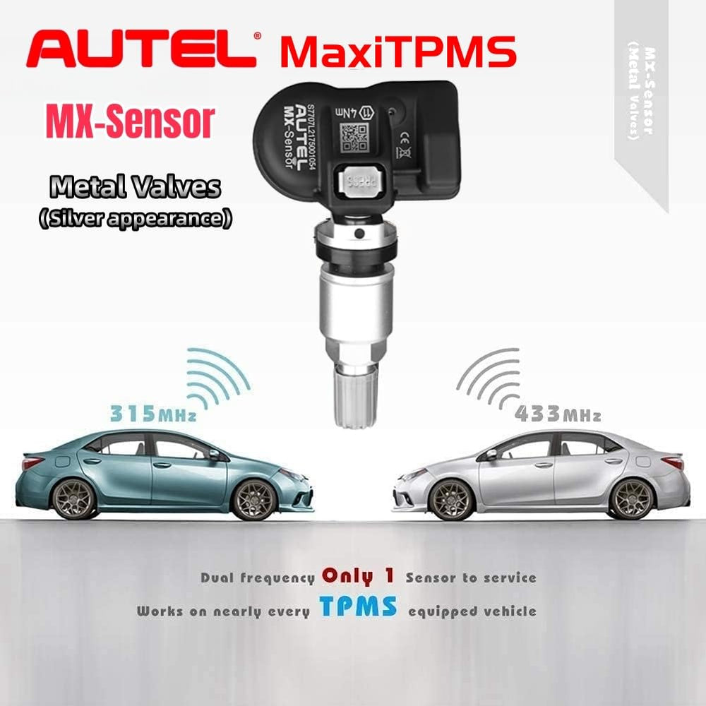 Autel MX-Sensor works with TS408, TS508, and MK808TS TPMS tools.