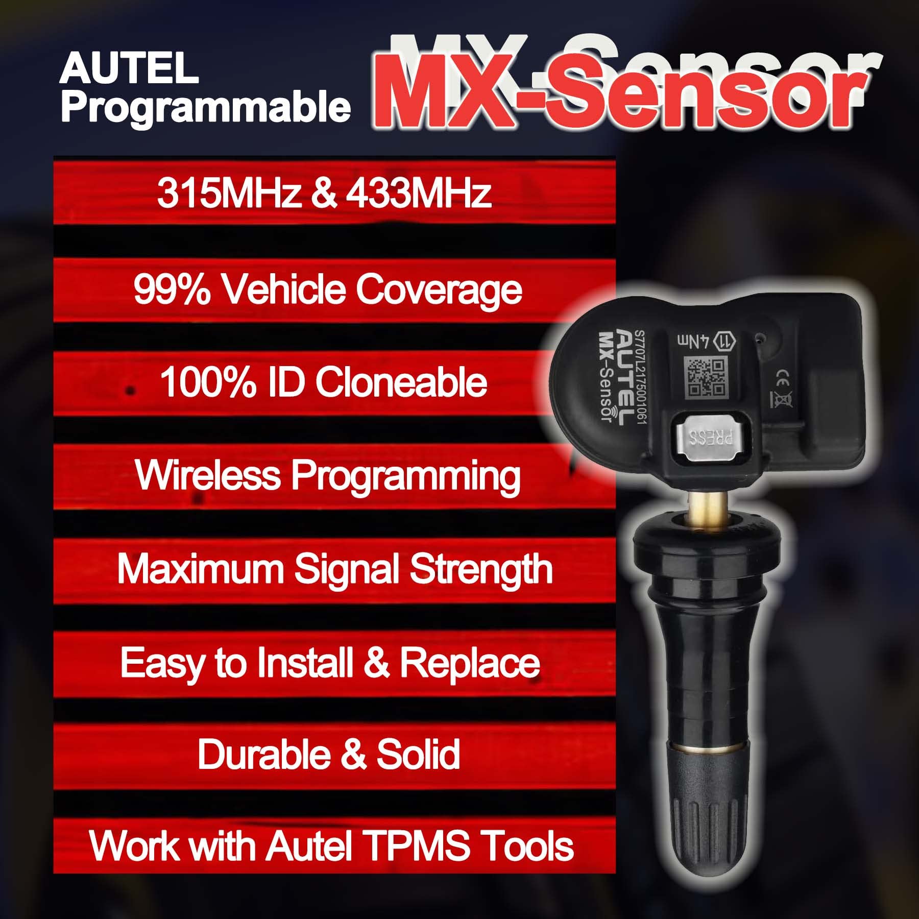 Autel MX-Sensor packaging with all components for fast installation