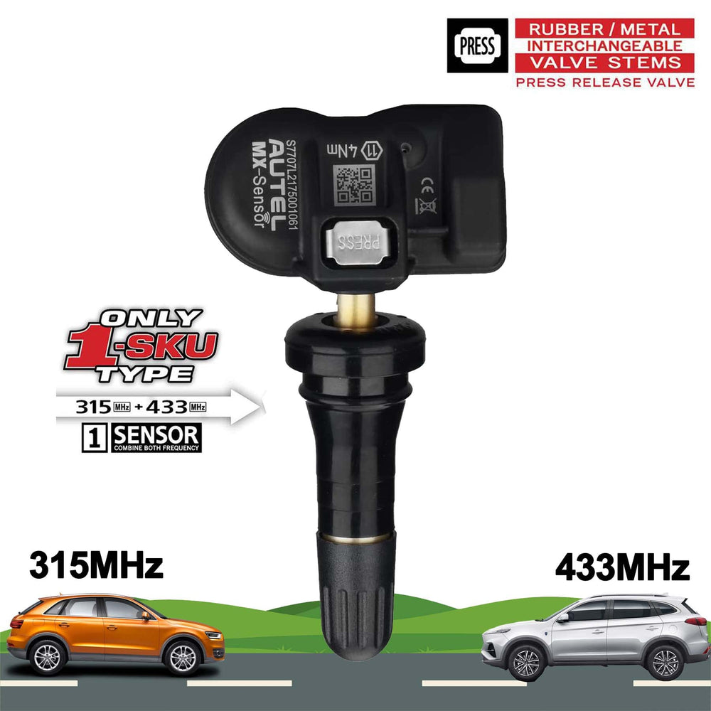 Autel MX-Sensor press-in rubber valve enables tool-free replacement