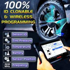 Autel MX-Sensor universal coverage lets shops service most TPMS-equipped cars.