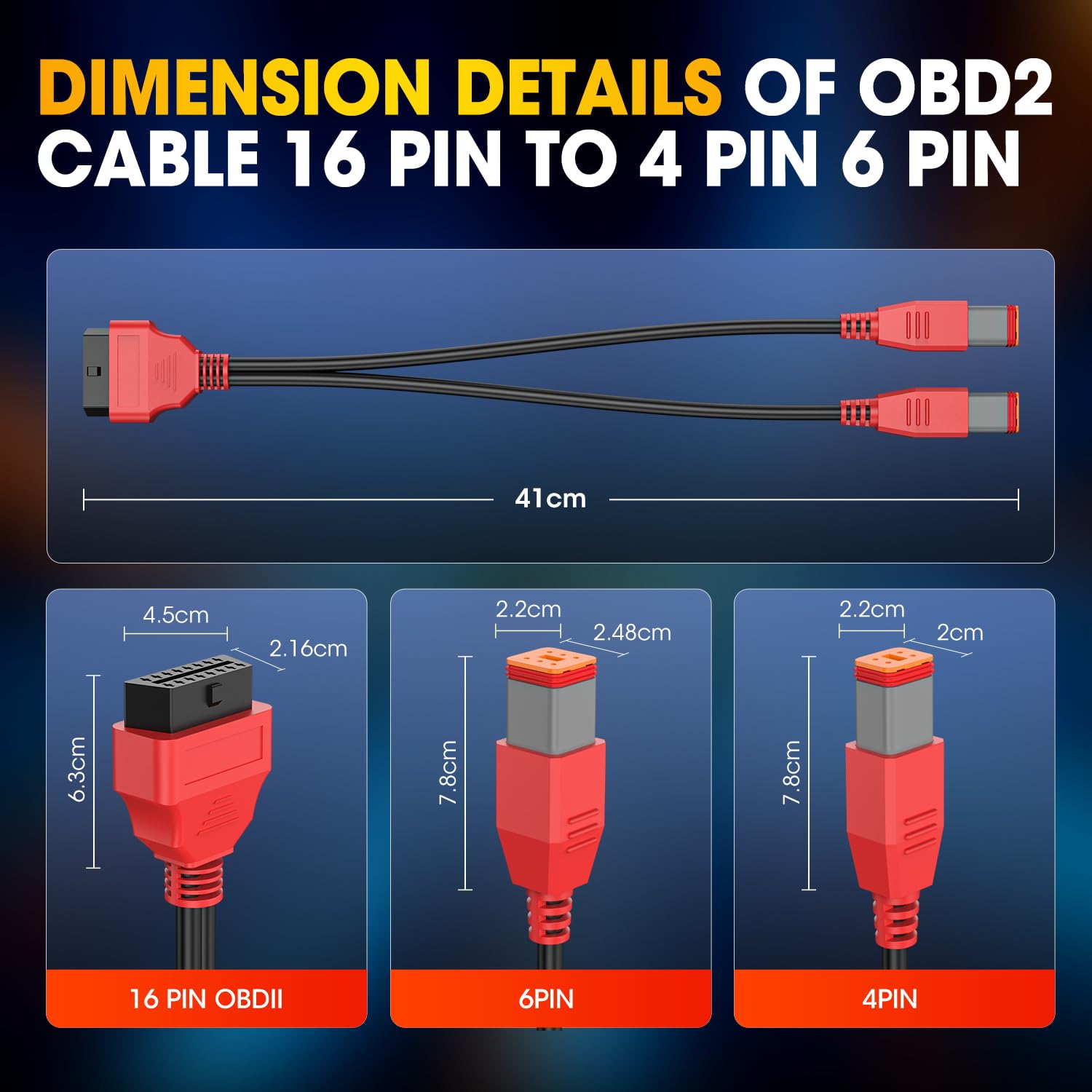 Autel cable with gold-plated contacts reduces oxidation and improves contact.