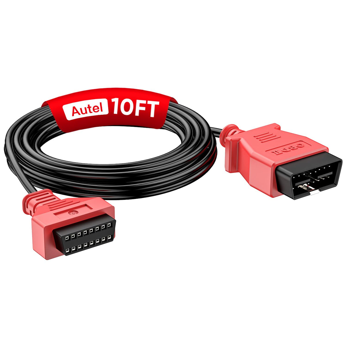 Autel OBD2 extension cable 10ft front view shows durable connector for easy diagnostics