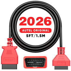 Autel OBD2 extension cable with 16-pin male-to-female connectors and 5-foot reach.