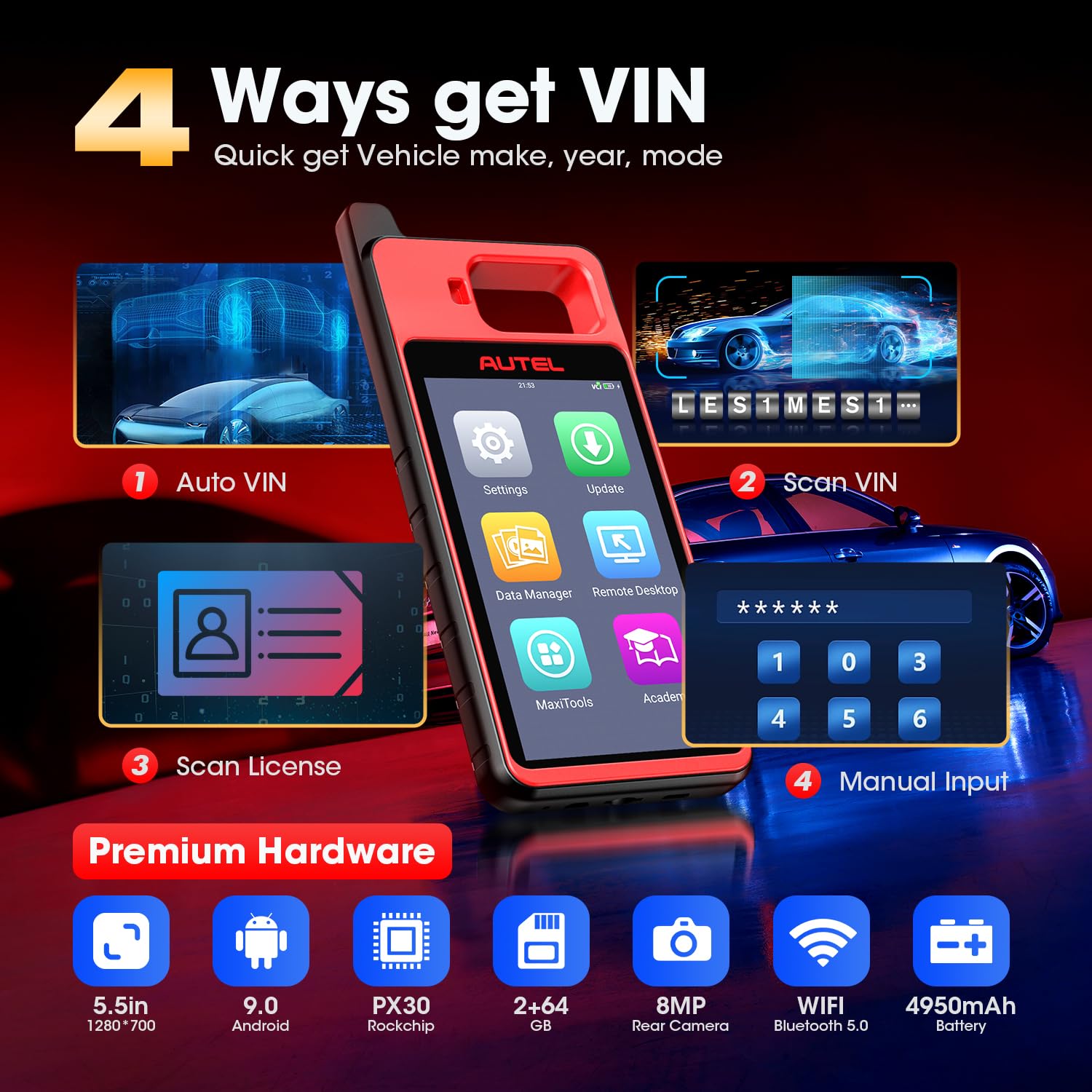 Autel OBD2 Scanner 2026 display and buttons emphasizing user-friendly interface
