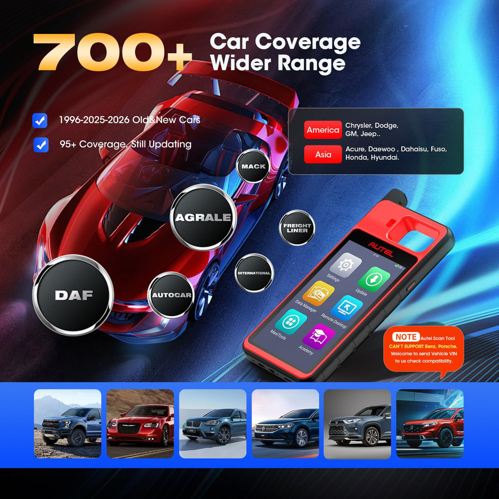Autel OBD2 Scanner 2026 side profile highlighting a compact form factor