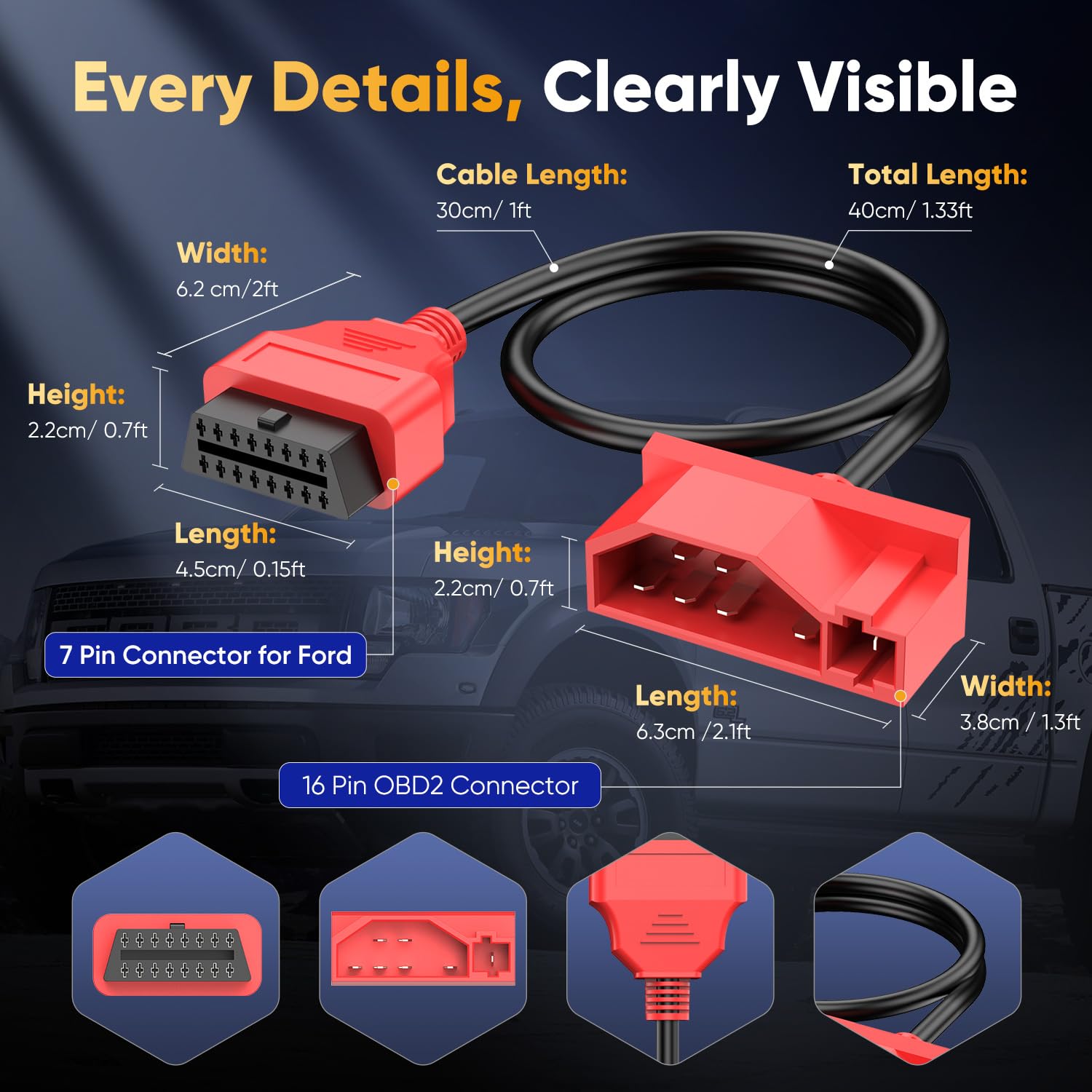 Autel step-by-step connection image showing plug into car and scanner.