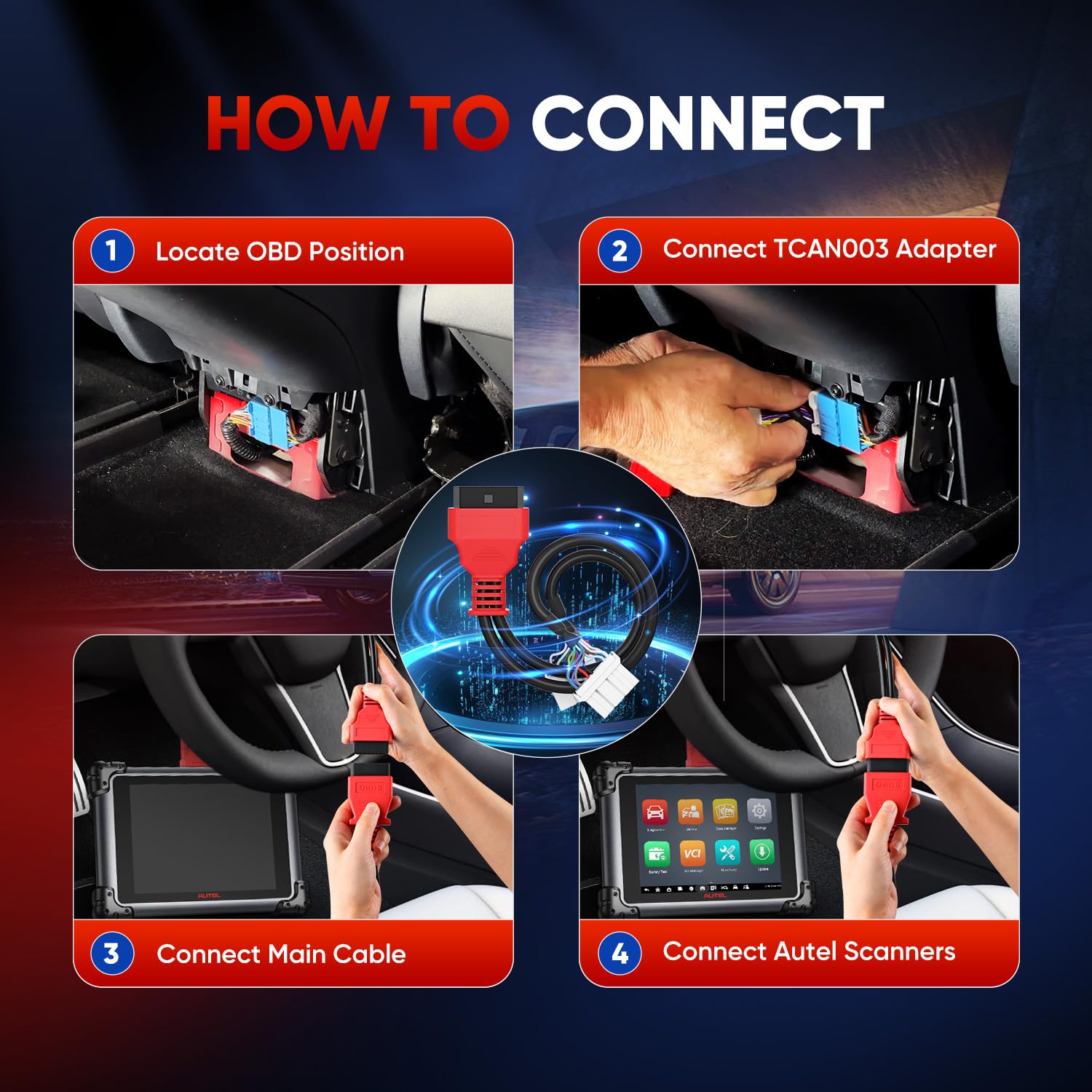 Autel TCAN003 with MaxiSys Ultra shows broad scanner compatibility
