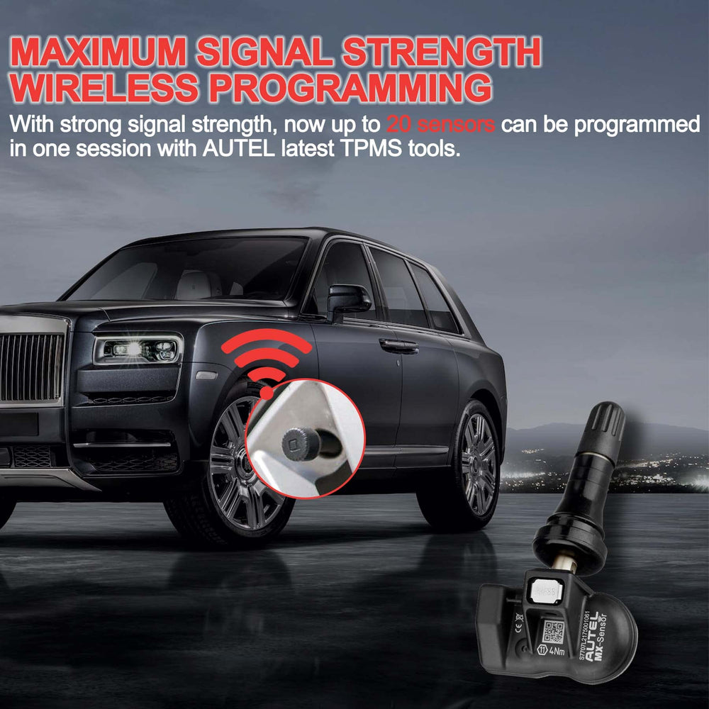 Autel TPMS wireless programming demonstration with batch support up to 20 sensors
