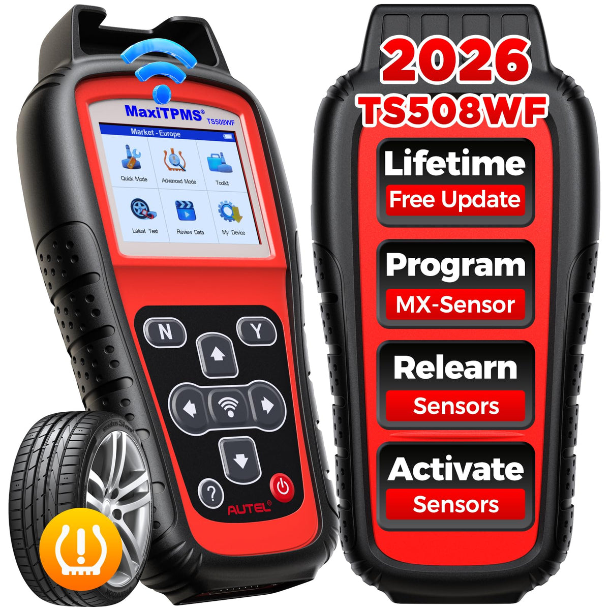 Autel TS508WF wifi-setup: quick online updates for new car models.