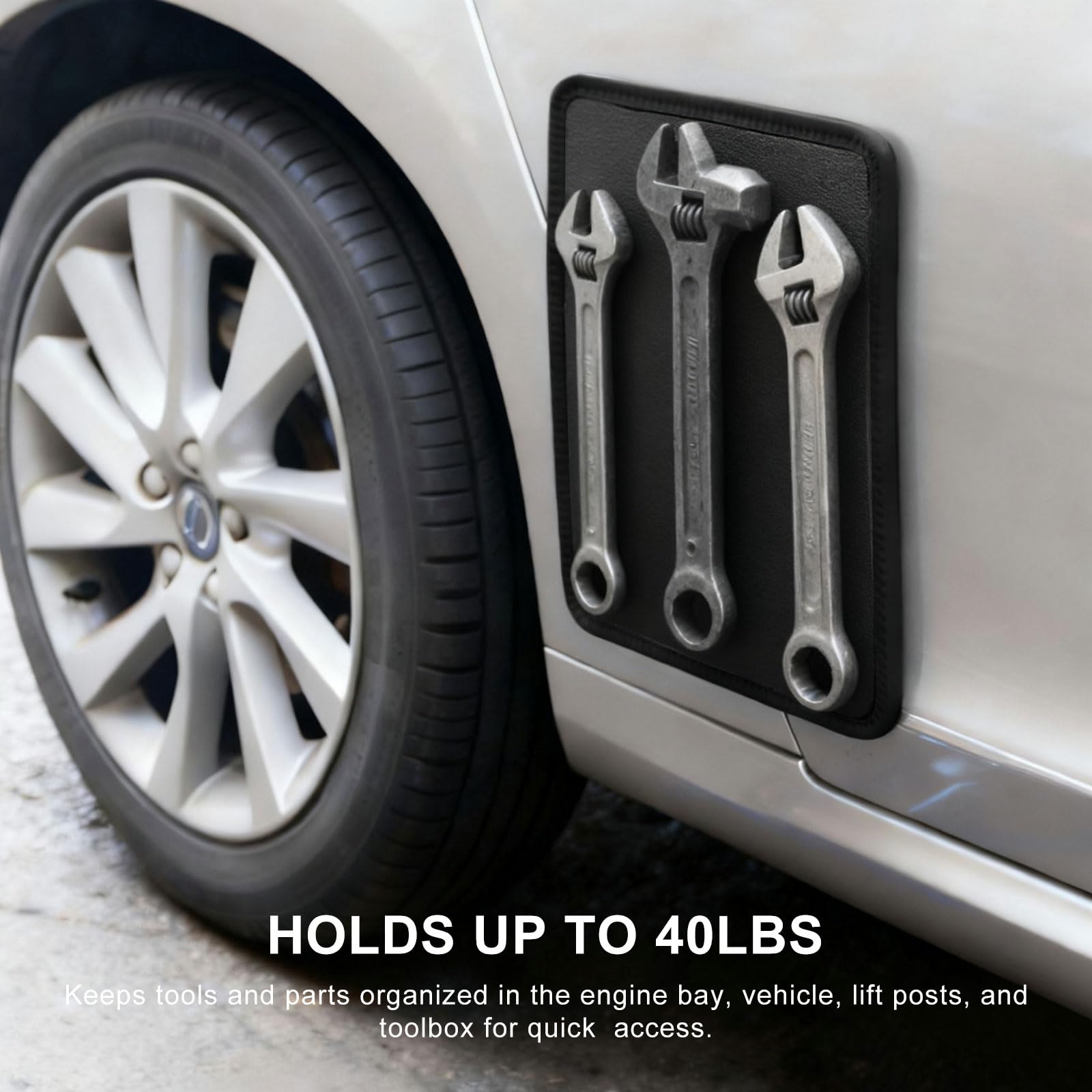 AutGuangel tool mat holds tools securely up to 40 lbs during work.