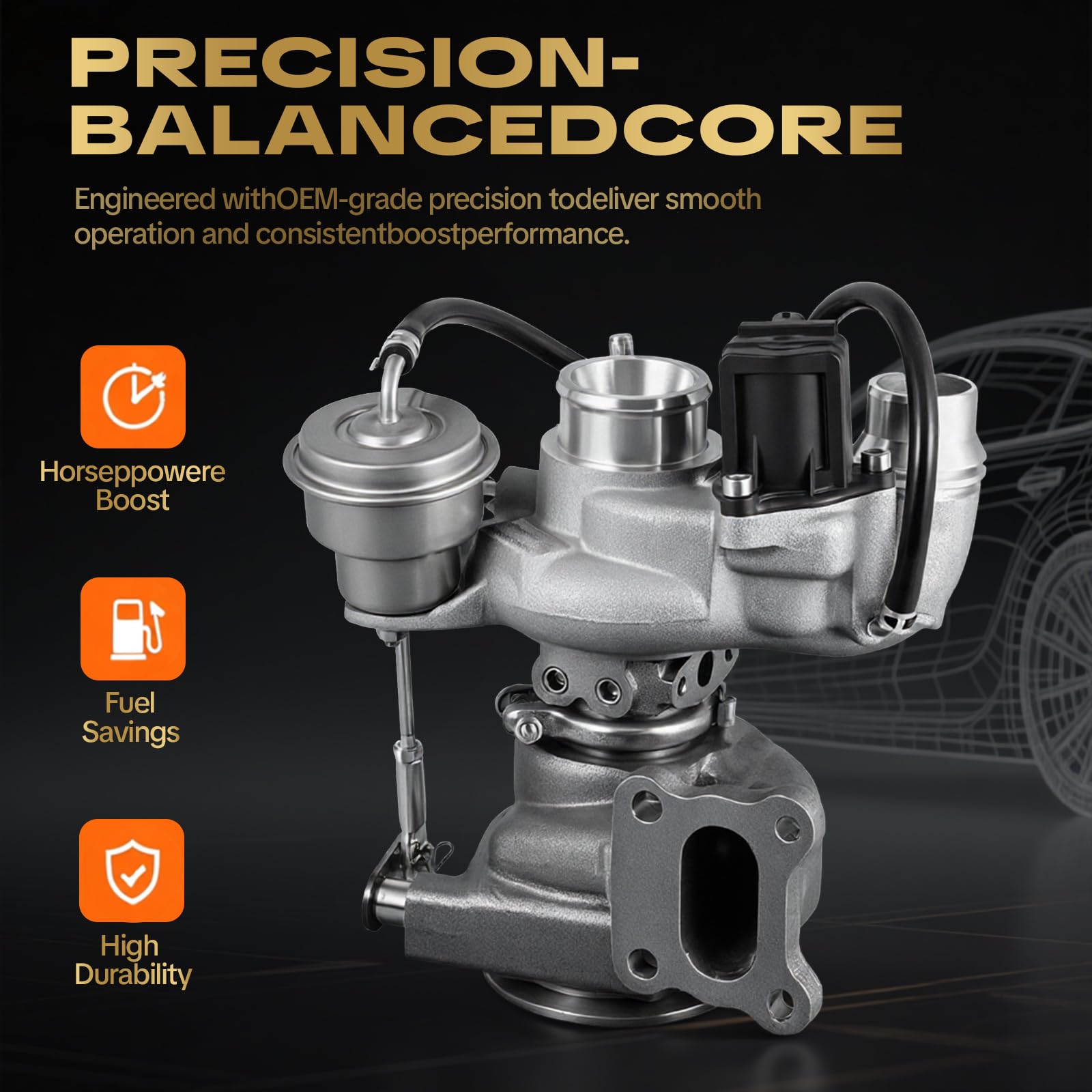 AUTISTOP turbocharger kit assembly with gasket, built for robust performance.