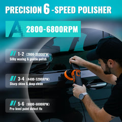 AUTIWOZ Mini Buffer Polisher 6-speed dial for tailored waxing and buffing