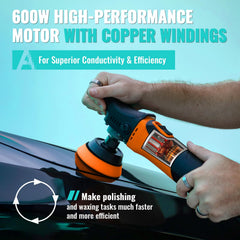 AUTIWOZ Mini Buffer Polisher 3m cord enables flexible setup