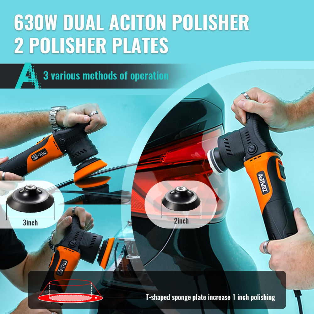 AUTIWOZ mini polisher 12mm orbit for faster swirl removal.