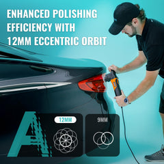 AUTIWOZ mini polisher carbon fiber texture for durable, comfortable grip.