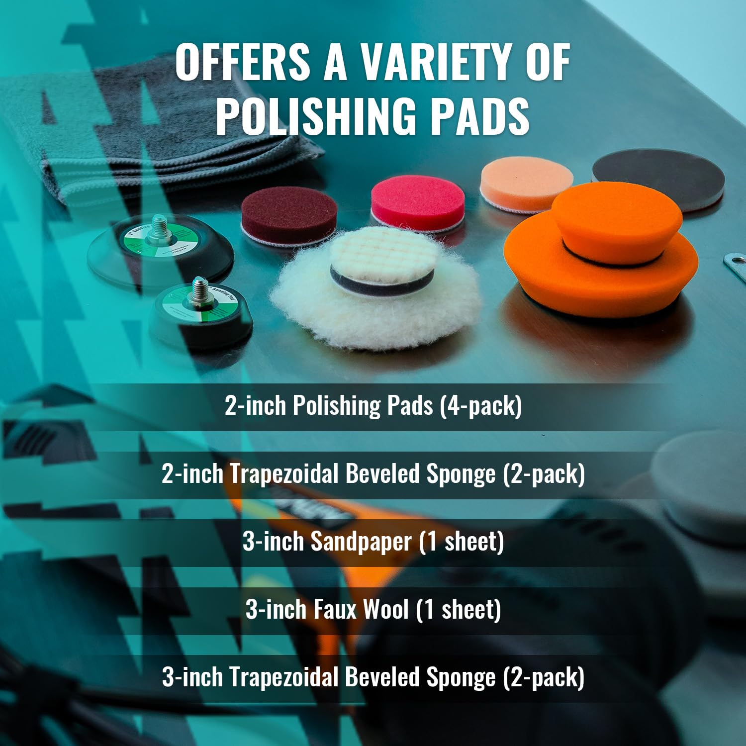 AUTIWOZ mini polisher headlight polishing capability for clearer light.