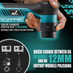 AUTIWOZ WS02 6-speed polisher with LED display for precise control on car surfaces