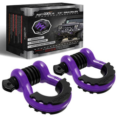 AUTMATCH D Ring Shackle 3/4 inch with screw pin for heavy-duty towing and recovery.