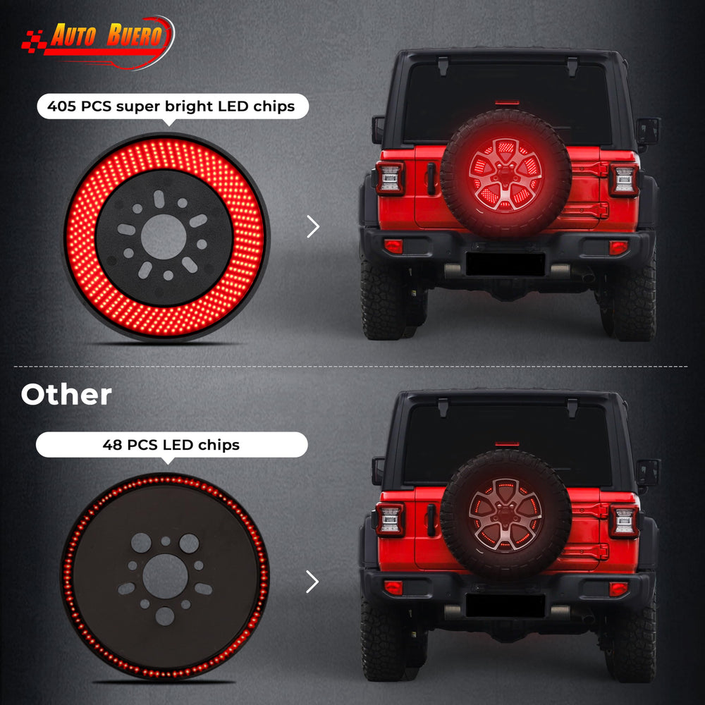 Auto Buero Wrangler JL rear brake light compatible with backup cameras