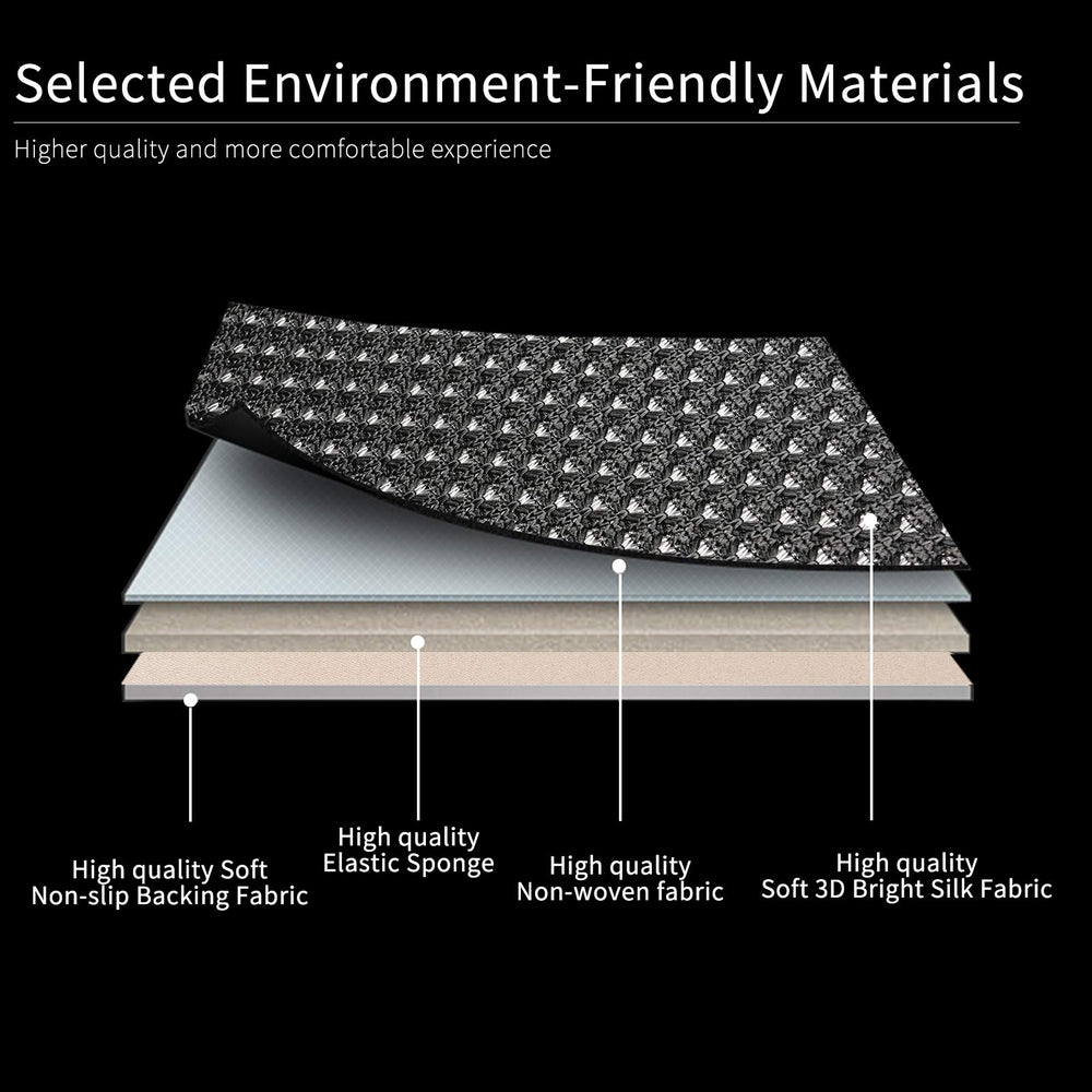 Auto Newer black and gray 2-piece set enhances interior aesthetics.