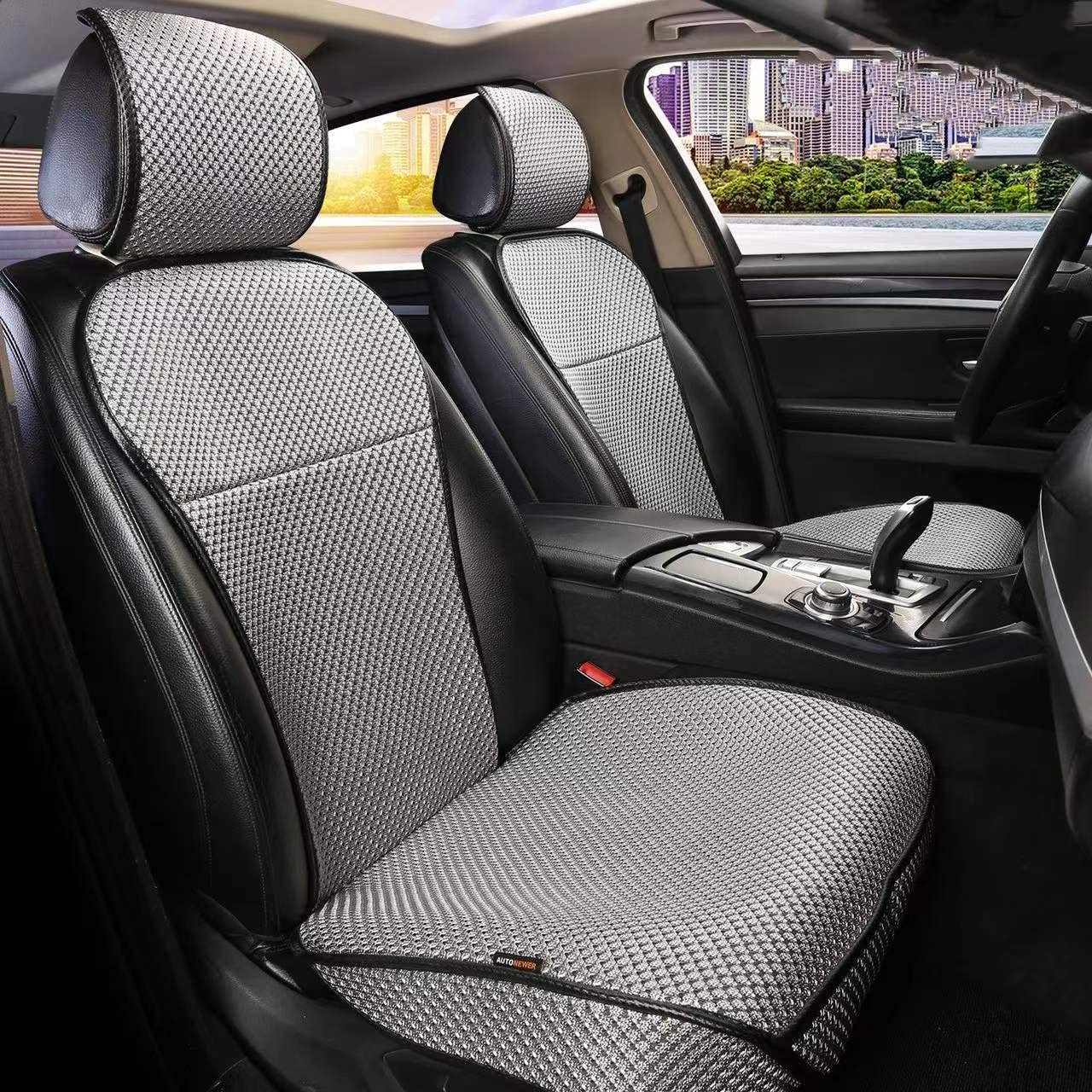 Auto Newer luxury breathable seat cover for the front seat enhances daily driving comfort in any season