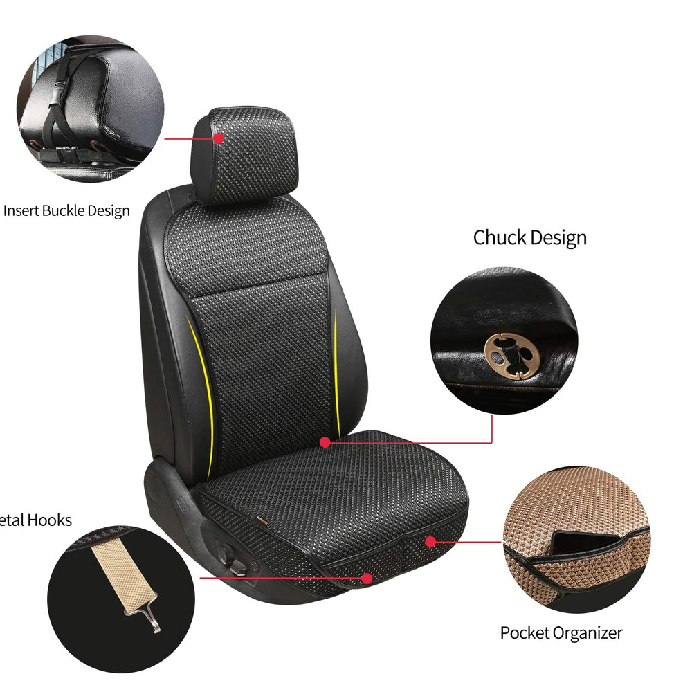 Auto Newer universal fit covers 95% of car seats for a snug look.