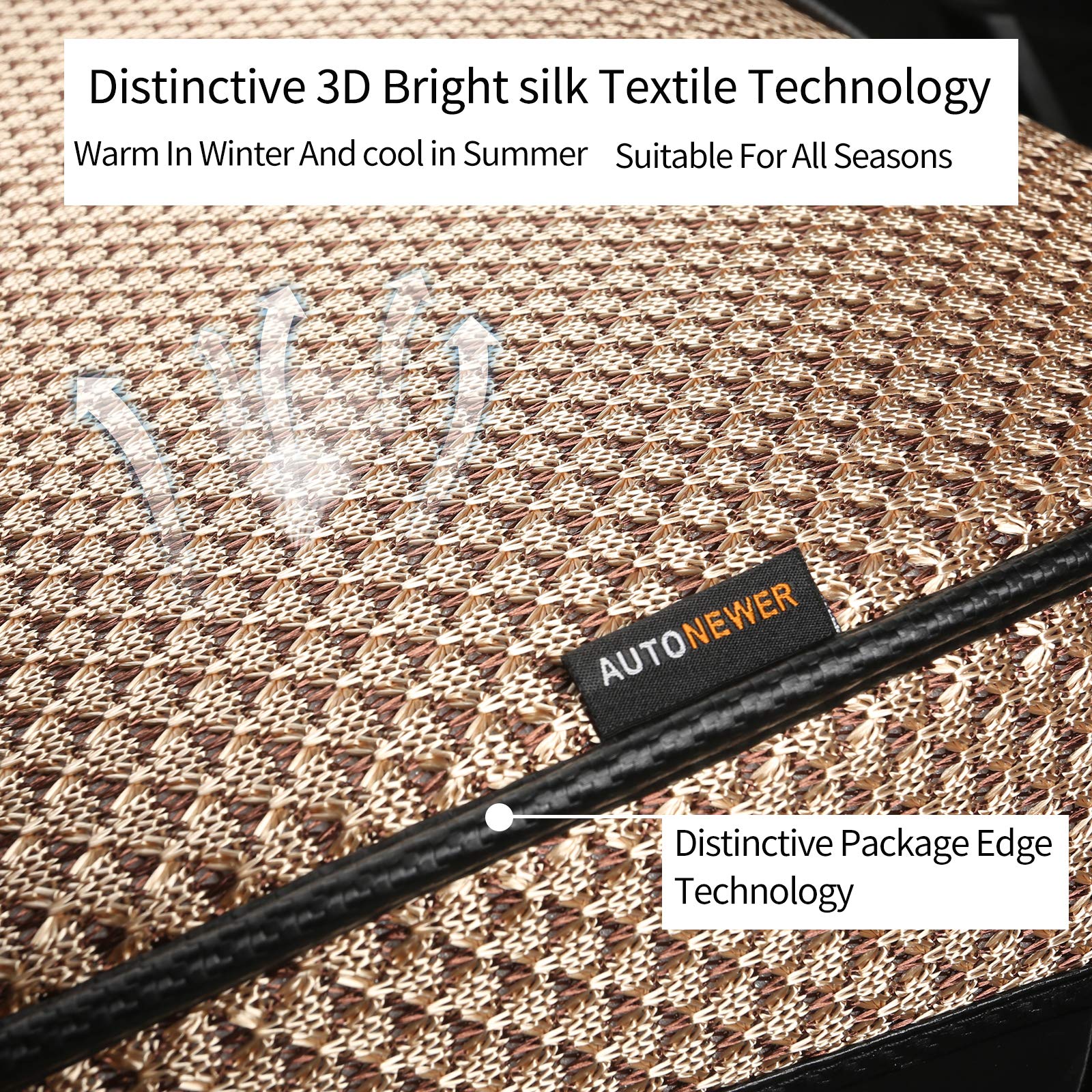 Auto Newer universal fit seat cover bottom edge design fits most cars securely.