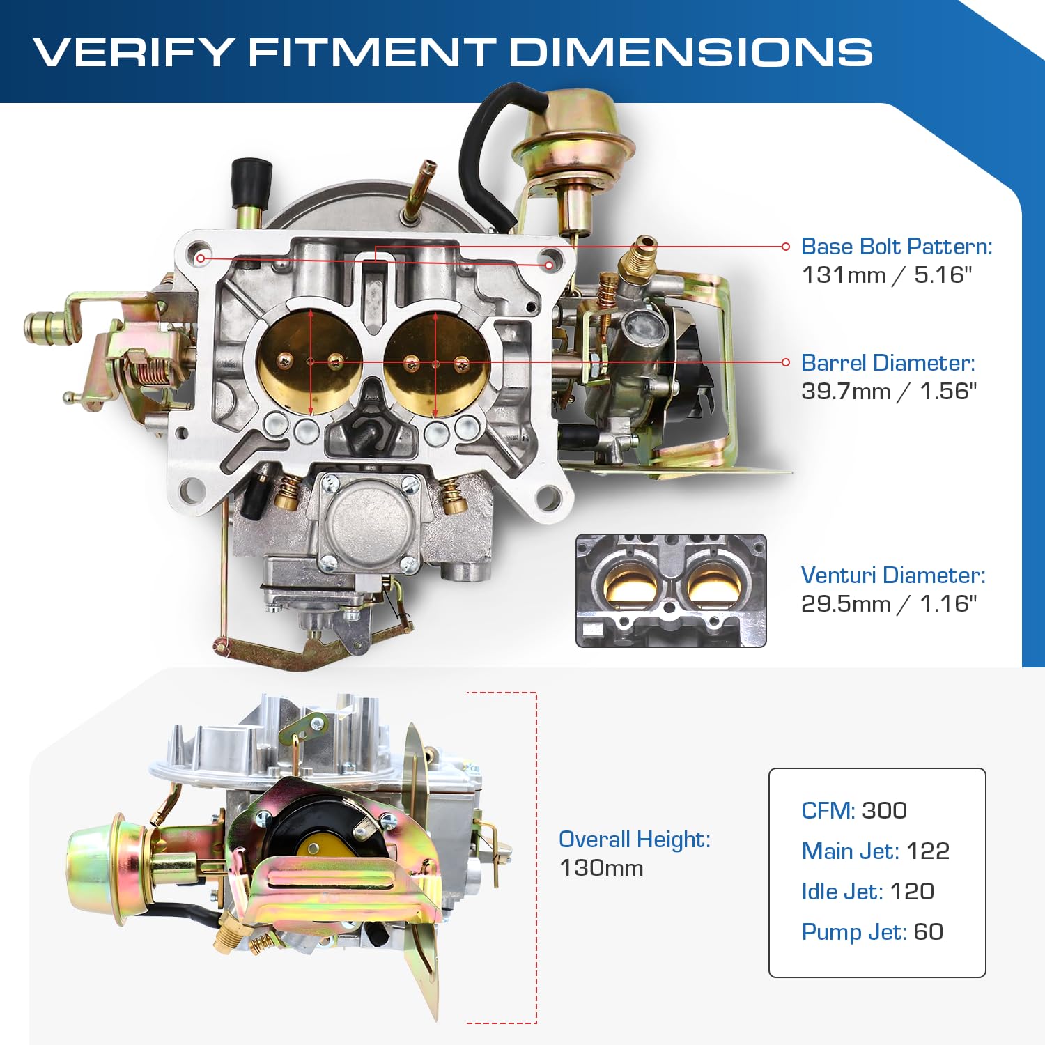 Auto Parts Prodigy carburetor heavy-duty metal construction for durability and heat resistance