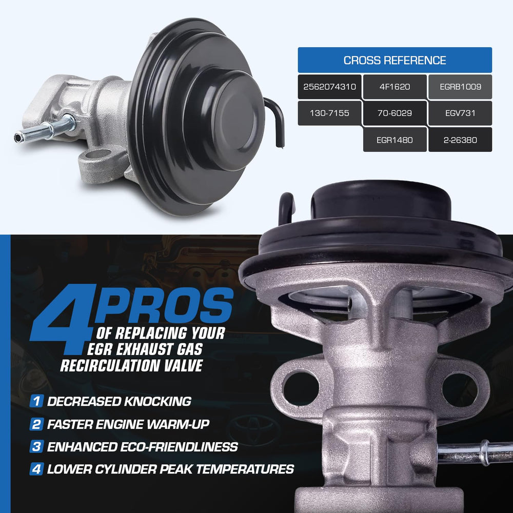EGR valve box and packaging shown with gasket included.