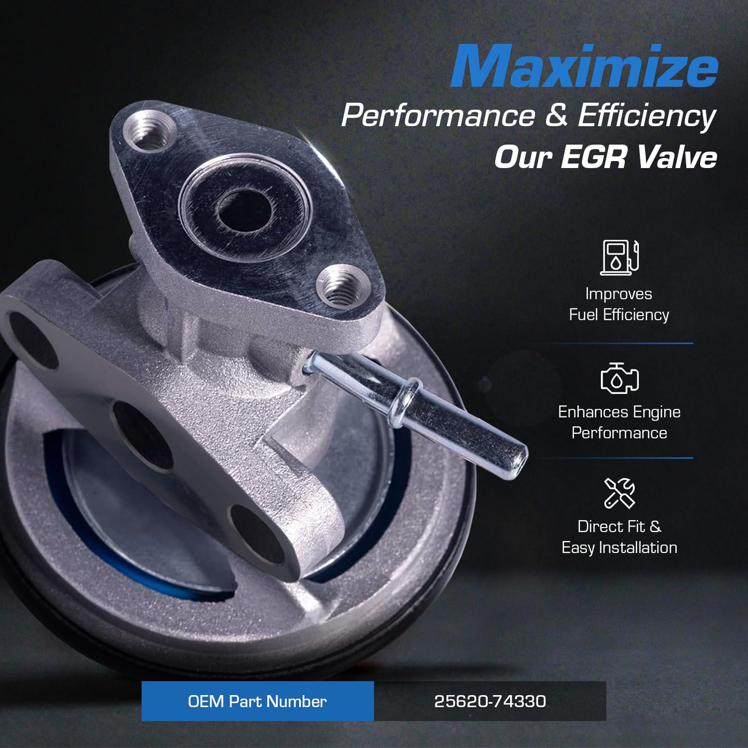 EGR valve gasket included to ensure proper seal during installation.