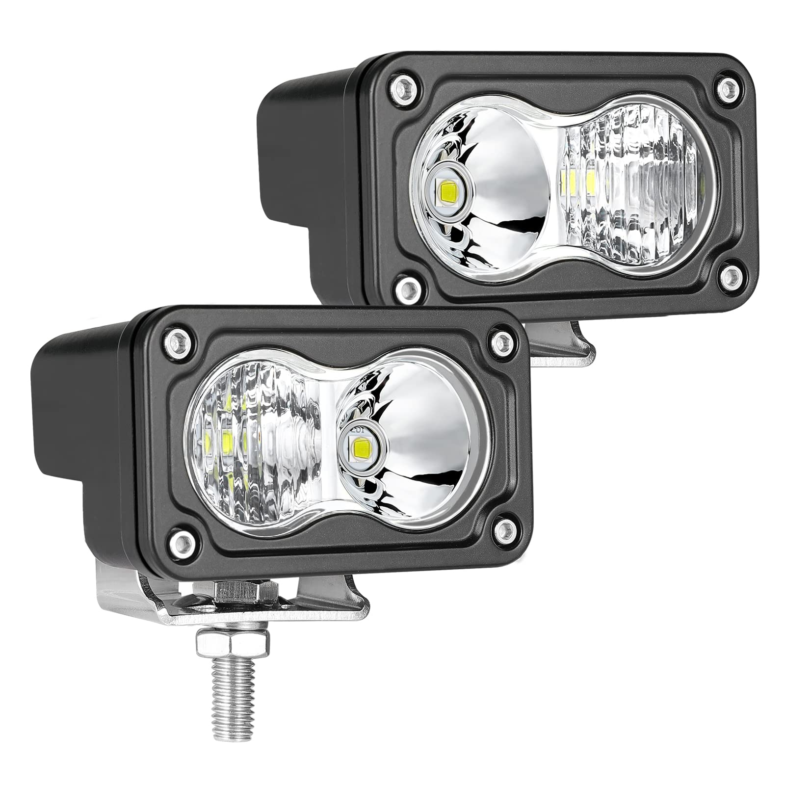 Auto Power Plus 3 inch LED pod light front view improves night visibility