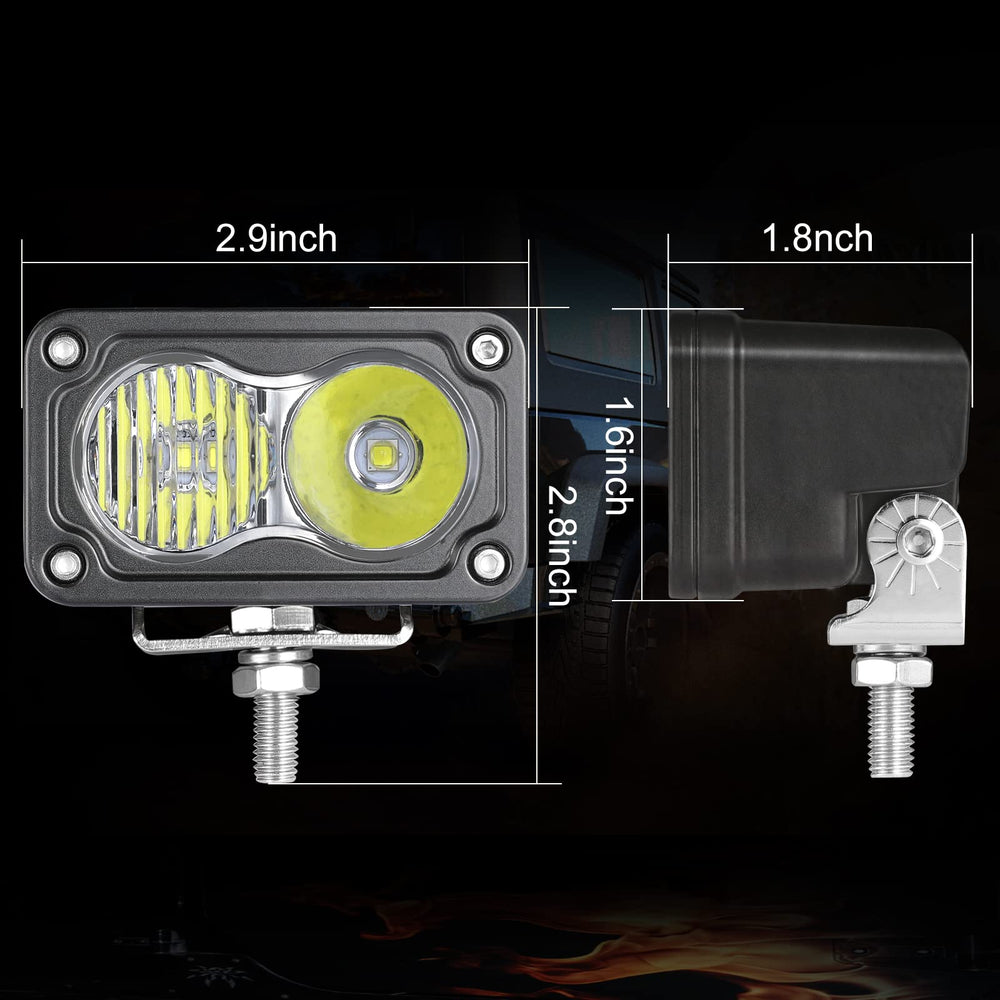 Auto Power Plus 3 inch LED pod light side mount shows versatile installation