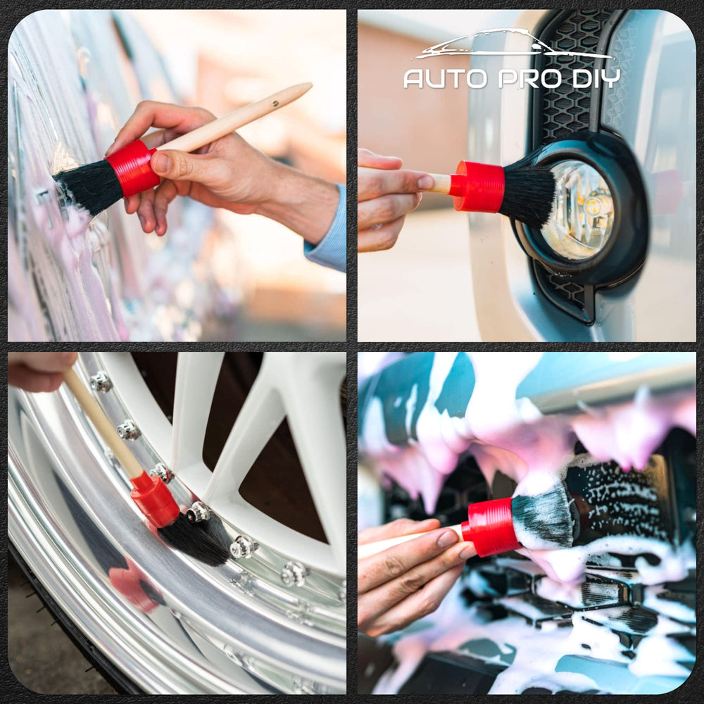 AUTO PRO DIY double-sided vent duster cleans vents quickly without changing tools.