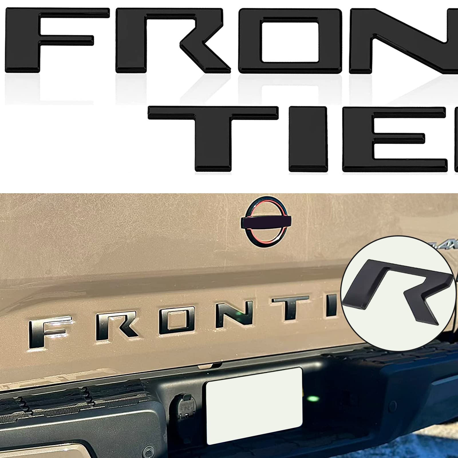Auto Safety tailgate letters for Frontier 2022–2024 with precise fit and weather-resistant durability.