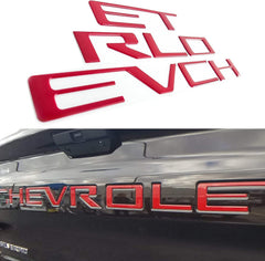 Auto Safety tailgate letters red 3D emblems boost visibility and rugged style.