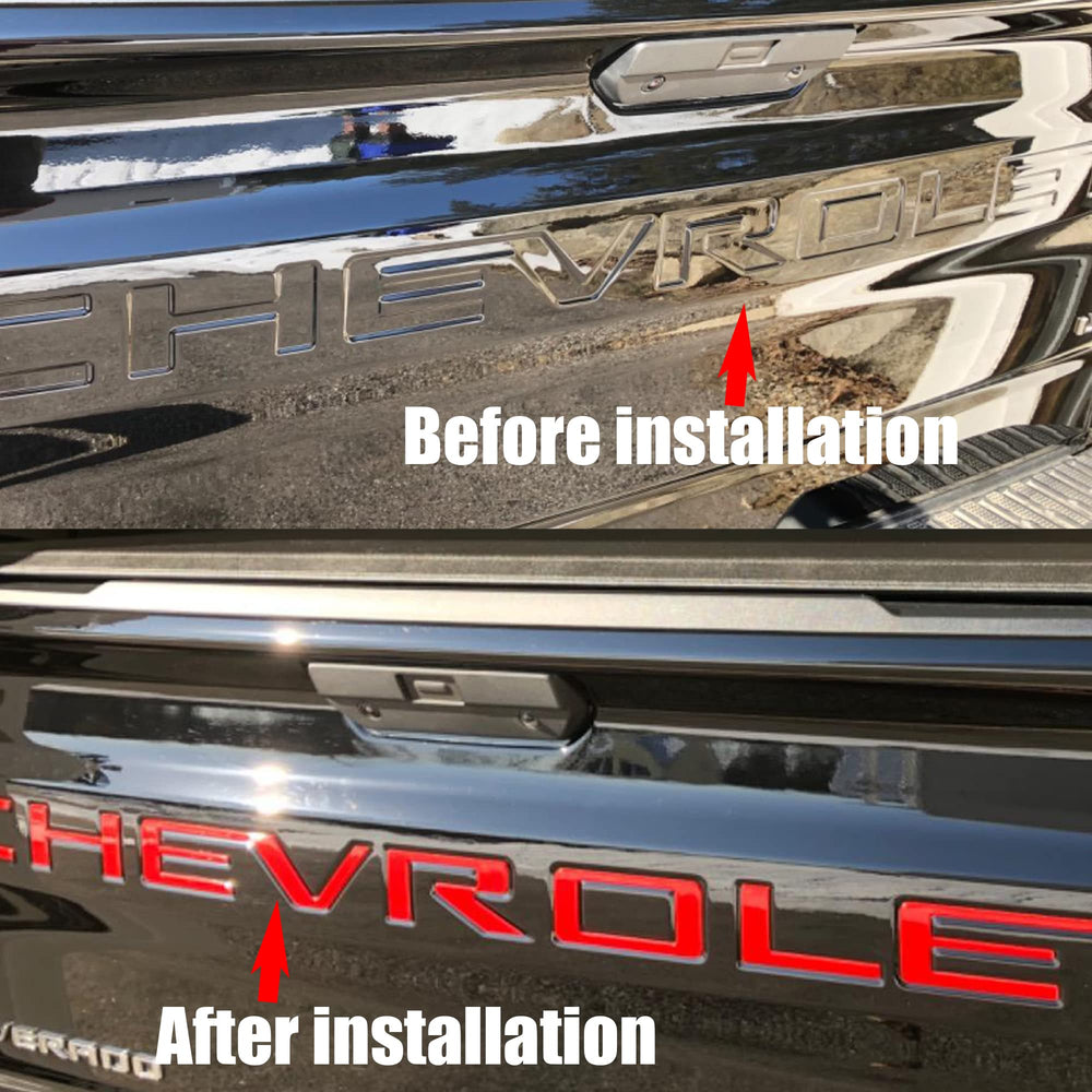 Auto Safety tailgate letters strong 3M adhesive ensure secure, lasting installation.