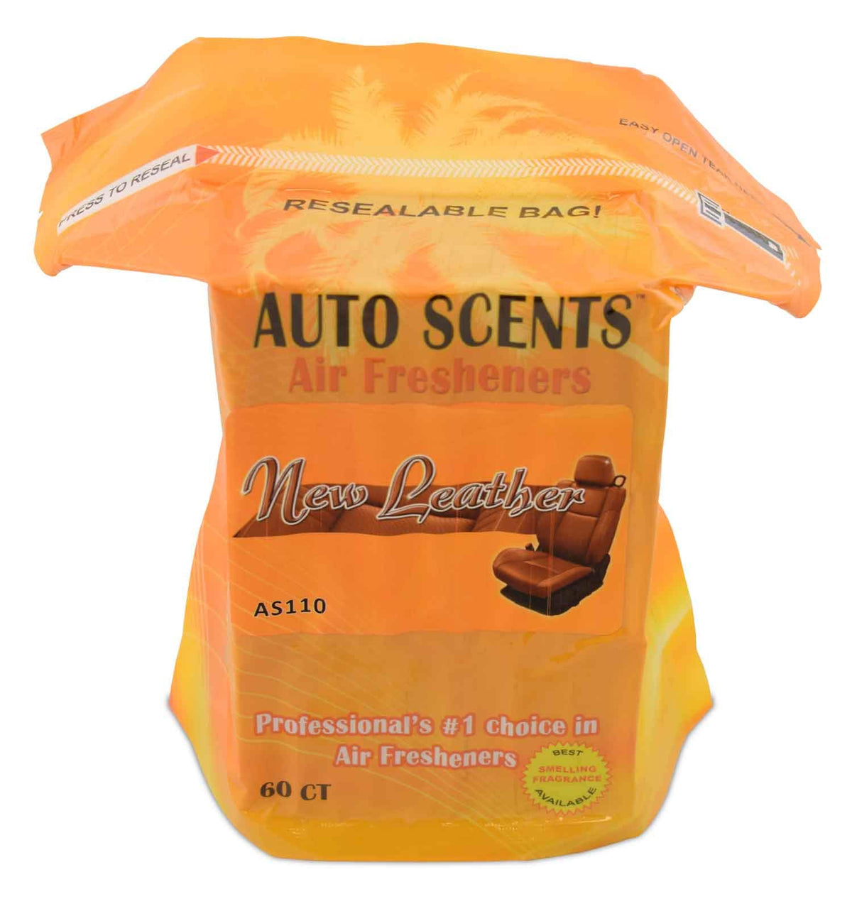 Auto Scents leather scent air freshener pads in car for lasting freshness
