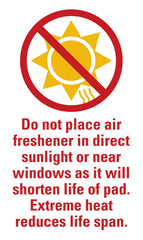 Auto Scents Mango Tango pad placed discreetly in a vehicle for continuous freshness and odor removal
