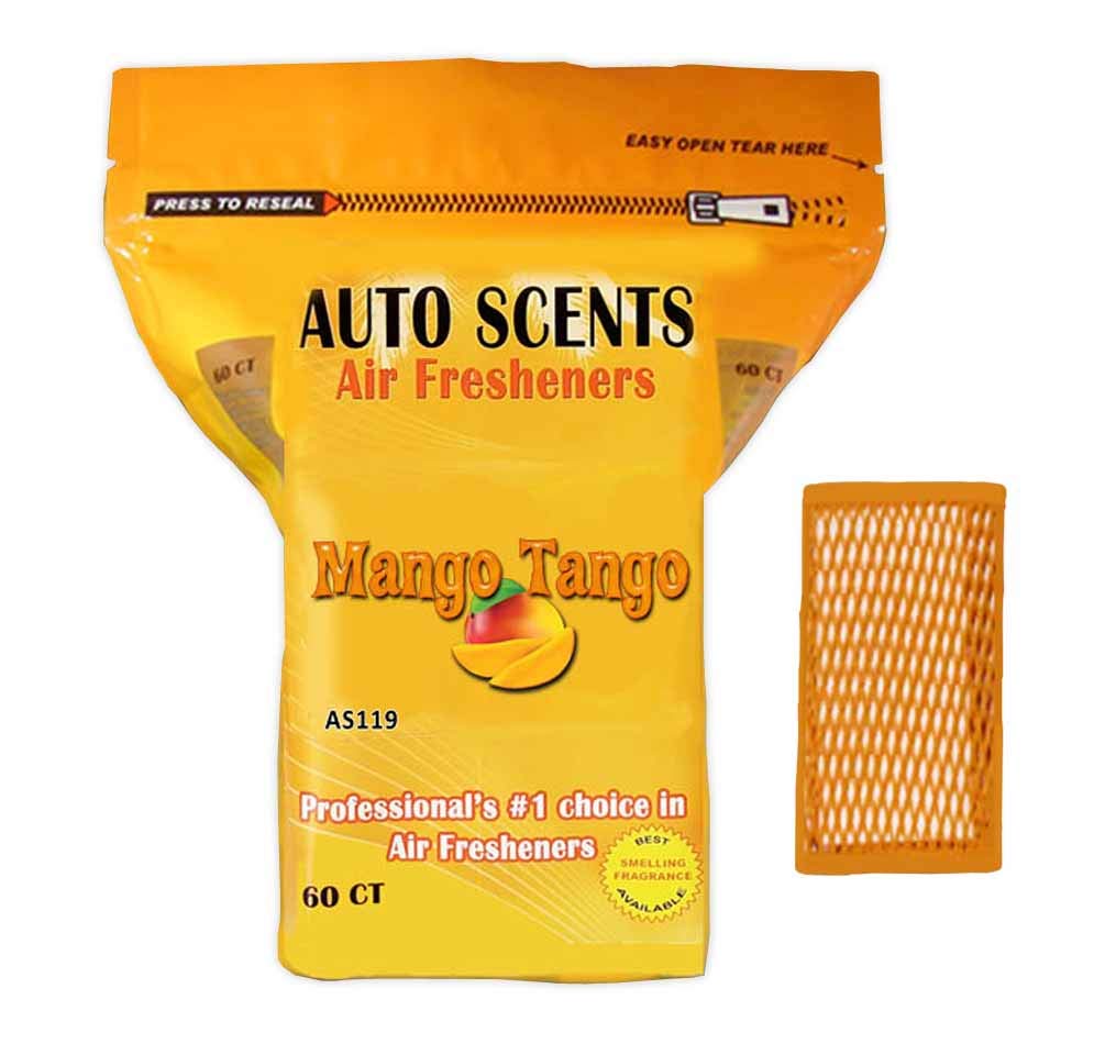 Auto Scents Mango Tango pad pack for long-lasting odor control in cars and spaces