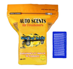 Auto Scents New Car Scent Pad Pack maintains fresh interiors with long-lasting odor control.