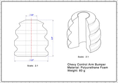 Autoacc front bump stop on Silverado installed to improve handling.