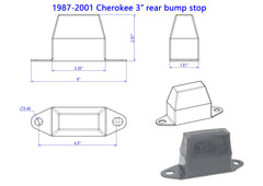 Autoacc leaf spring bumper 3-inch stock-height direct replacement with steel base.