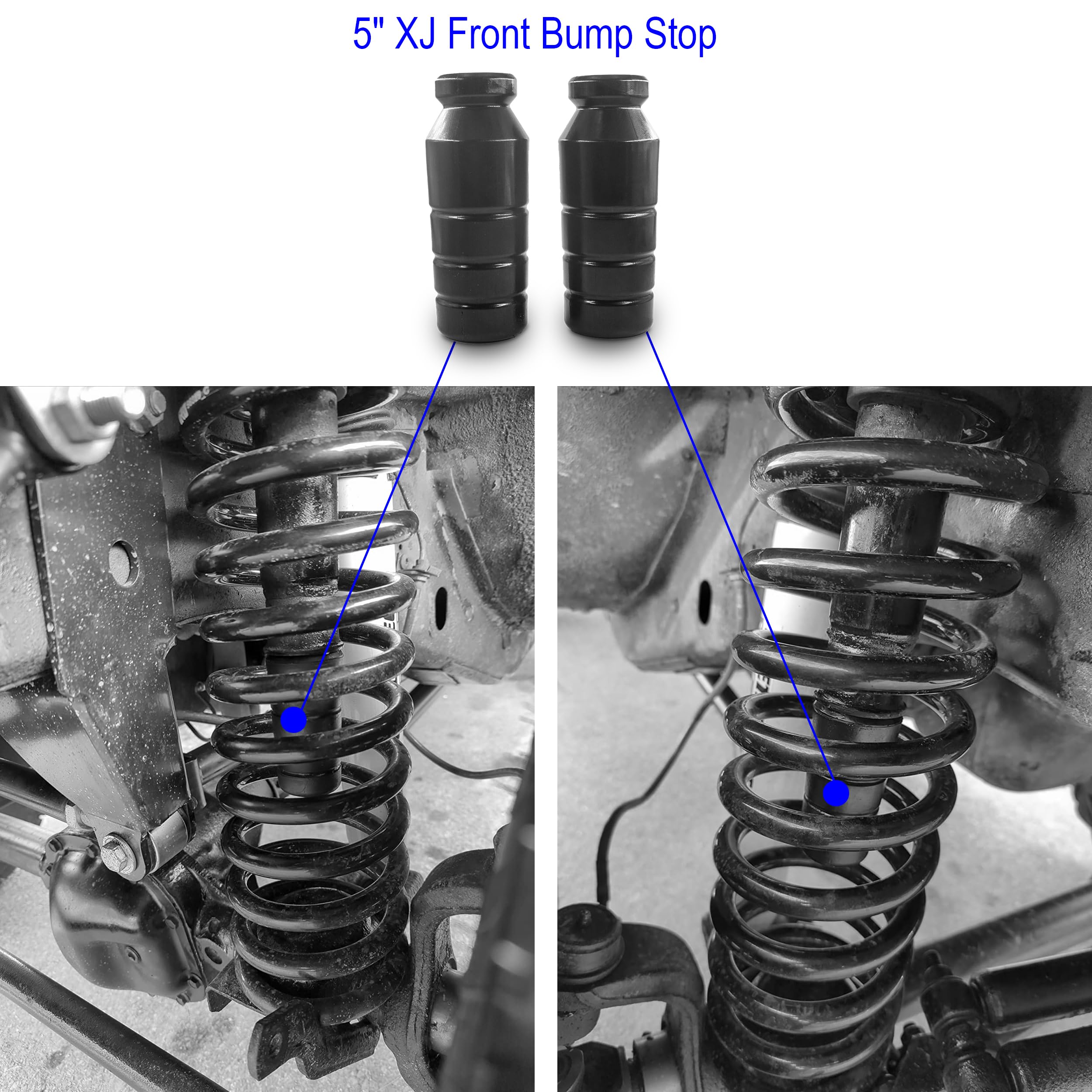 Autoacc polyurethane bump stop material for durability.