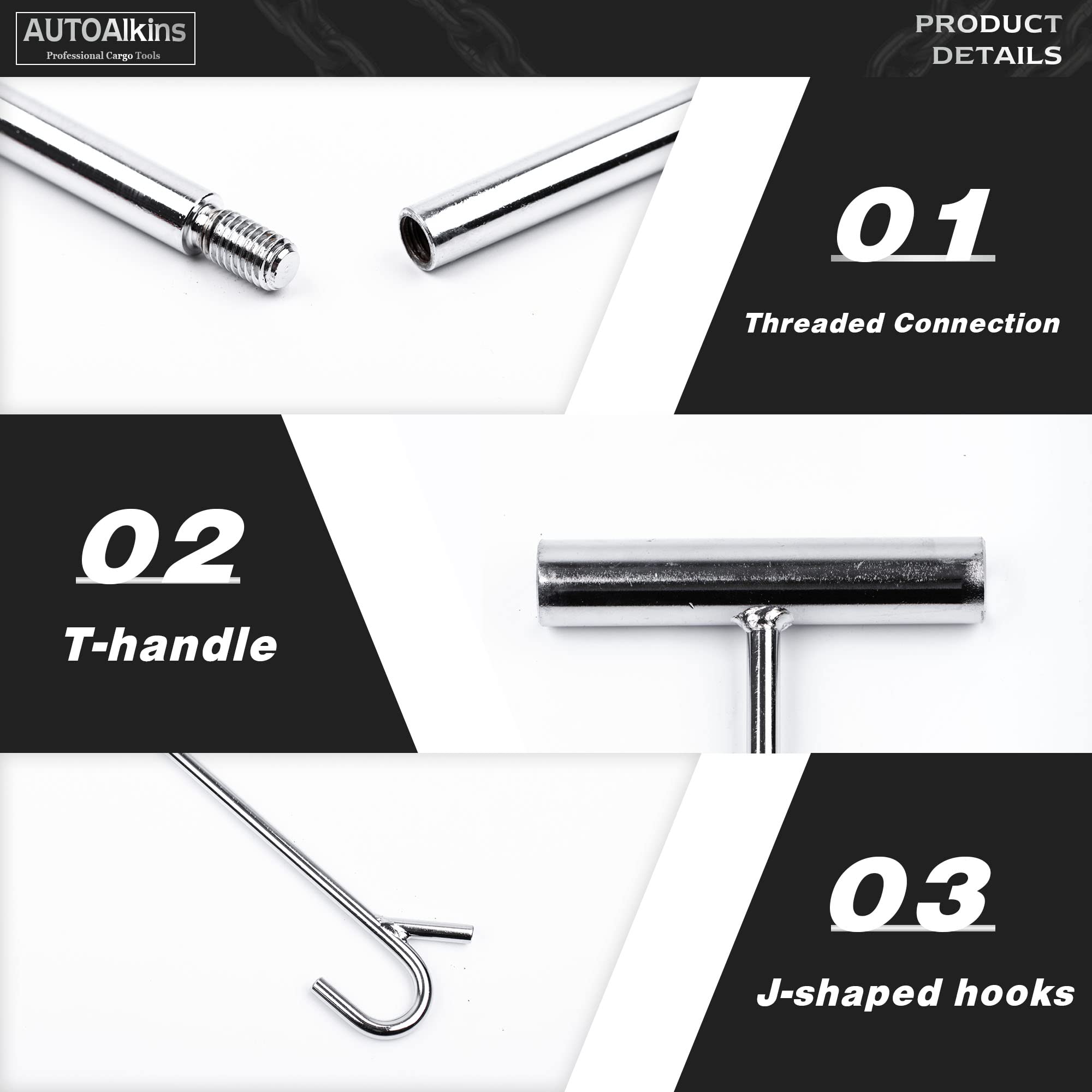 AUTOAlkins chrome-plated finish detail highlighting corrosion resistance.