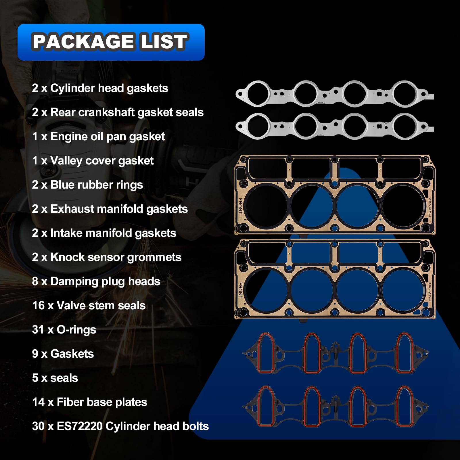 AUTOBABA 5.3 oil pan gasket, helps prevent oil leaks.